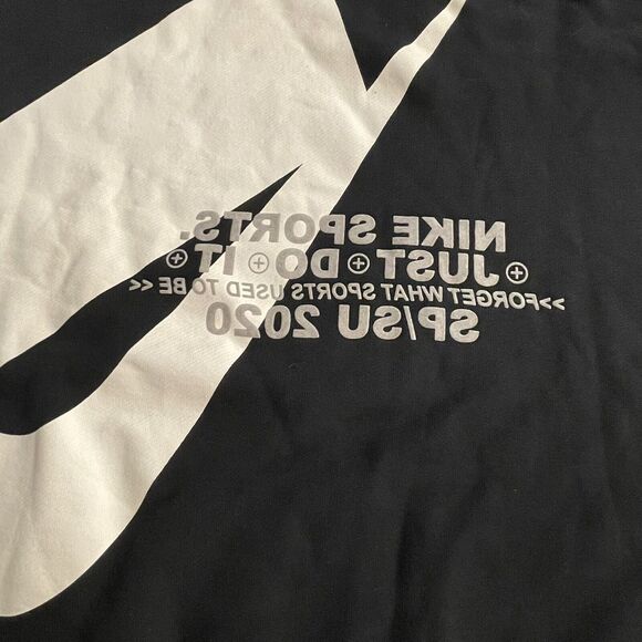 Nike Sportswear Hoodie Mirrored GraphicCJ5048 010 Big Swoosh Logo Pullover XXL‎ - Picture 9 of 10